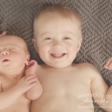 newborn baby with big brother